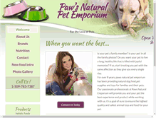 Tablet Screenshot of pawsnaturalpetemporium.com